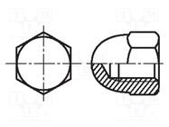 Nut; hexagonal; M10; 1.5; brass; Plating: chromium; 17mm; BN 515 BOSSARD