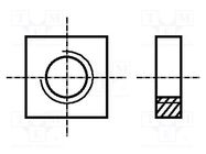 Nut; square; M20; 2.5; steel; Plating: zinc; H: 16mm; 30mm; BN 147 BOSSARD