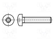 Screw; M1.6x12; 0.35; Head: button; Torx®; TX05; ISO 14583 BOSSARD