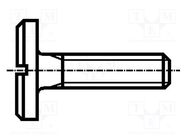 Screw; M3x10; 0.5; Head: cheese head; slotted; 0,5mm; steel; zinc BOSSARD