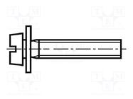 Screw; M4x10; 0.7; Head: cheese head; slotted; 1,2mm; steel; zinc BOSSARD