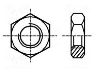 Nut; hexagonal; M2,5; 0.45; steel; Plating: zinc; 5mm; BN 124 BOSSARD