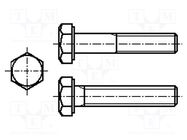 Screw; 3/8"x25.4; 16; Head: hexagonal; steel; zinc; DIN 933 BOSSARD