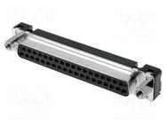 Connector: D-Sub; PIN: 37; socket; female; straight; THT; UNC 4-40 HARTING