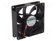 Fan: DC; axial; 12VDC; 92x92x25mm; 87.04m3/h; 34dBA; Vapo; 3000rpm SUNON