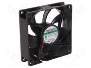 Fan: DC; axial; 12VDC; 92x92x25mm; 126.75m3/h; 45.5dBA; Vapo; 24AWG SUNON