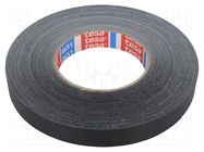 Tape: duct; W: 19mm; L: 50m; Thk: 0.31mm; black; natural caoutchouc TESA