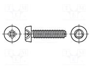 Screw; for metal; 3.5x8; Head: cheese head; Pozidriv; PZ2; zinc BOSSARD