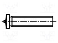 Screw; M4x20; steel; copper; DIN 32501-1; for welding 