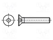 Screw; M6x10; 1; Head: countersunk; hex key; HEX 4mm; DIN 7991 BOSSARD