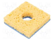 Tip cleaning sponge; for soldering station; 55x55mm ERSA