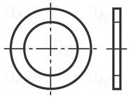 Washer; round; M12; D=15.5mm; fiber; DIN 7603A; BN 449 BOSSARD