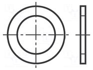 Washer; round; M12; D=15.5mm; fiber; DIN 7603A; BN 449 BOSSARD
