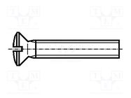 Screw; M2x10; 0.4; Head: countersunk; slotted; 0,5mm; steel; zinc BOSSARD