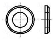 Washer; round; M8; D=16mm; h=1.6mm; steel; Plating: chromium; BN 722 BOSSARD