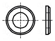 Washer; round; M8; D=16mm; h=1.6mm; steel; Plating: chromium; BN 722 BOSSARD