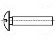 Screw; M4x25; 0.7; Head: button; slotted; 1,2mm; A2 stainless steel BOSSARD