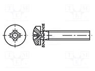 Screw; M4x12; 0.7; Head: cheese head; Phillips; PH2; steel; zinc BOSSARD