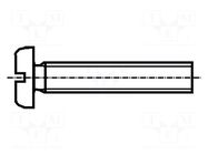 Screw; M3x20; Head: cheese head; slotted; 0.8mm; steel; zinc; yellow BOSSARD