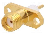 Connector: SMA; socket; female; straight; 50Ω; soldering; PTFE TELEGÄRTNER