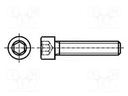 Screw; M12x40; 1.75; Head: cheese head; hex key; HEX 10mm; steel BOSSARD