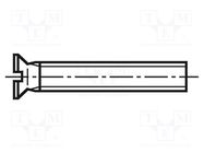 Screw; M3x12; 0.5; Head: countersunk; slotted; 0,6mm; steel; zinc 