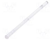 Fiber for LED; round; Ø2mm; Front: convex; straight; UL94V-2 FIX&FASTEN