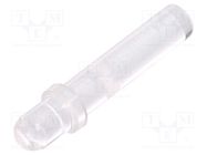 Fiber for LED; round; Ø3mm; Front: convex; straight; UL94V-2 FIX&FASTEN