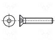 Screw; M4x30; 0.7; Head: countersunk; hex key; HEX 2.5mm; steel BOSSARD