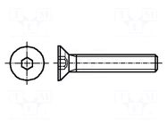 Screw; M4x30; 0.7; Head: countersunk; hex key; HEX 2.5mm; steel BOSSARD