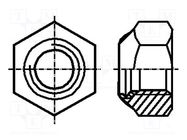 Nut; hexagonal; M6; 1; A2 stainless steel; 10mm; DIN 985; ISO 10511 KRAFTBERG