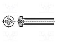 Screw; M2x10; 0.4; Head: cheese head; Phillips; PH1; steel; ISO 7048 BOSSARD