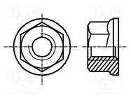 Nut; with flange; hexagonal; M12; 1.75; steel; Plating: zinc; 18mm 