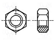 Nut; hexagonal; M8; 1.25; A2 stainless steel; 13mm; BN 5713 BOSSARD