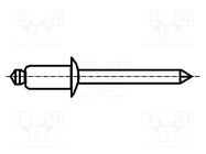 Rivet; aluminium; Rivet diam: 4mm; L.rivet: 17.5mm; BN 4537 BOSSARD