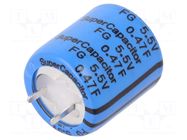 Supercapacitor; THT; 0.47F; 5.5VDC; -20÷80%; Body dim: Ø14.5x18mm KEMET