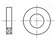 Washer; round; M3; D=8mm; h=2.2mm; polyamide; BN 1078 BOSSARD