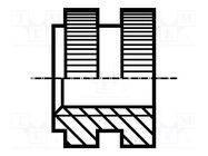 Threaded insert; brass; M3; BN 1037; DIN 16903D BOSSARD