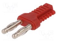 Connector: 4mm banana; stackable safety shunt; 12A; 33VAC; 70VDC 