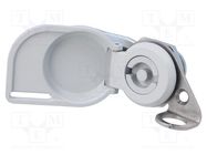 Lock; left; zinc and aluminium alloy; 15mm; Features: without key RST ROZTOCZE