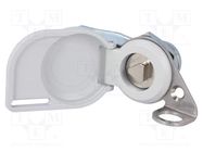 Lock; left; zinc and aluminium alloy; 15mm; Features: without key RST ROZTOCZE