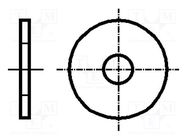 Washer; round; M10; D=27mm; h=2mm; steel; Plating: without coating BOSSARD