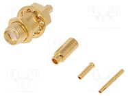 Connector: SMA; socket; female; straight; RG178(A,B); crimped; PTFE ADAM TECH