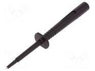 Measuring tip; 16A; 1kVDC; black; Socket size: 4mm; 5mΩ; L: 133mm SCHÜTZINGER