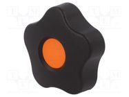 Knob; Ø: 50mm; Int.thread: M8; 20mm; H: 32mm; technopolymer PP ELESA+GANTER