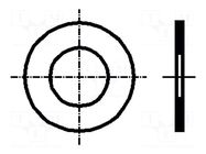 Washer; round; M6; D=12mm; h=0.1mm; steel; Plating: plain oiled BOSSARD