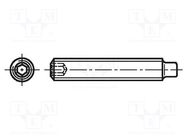 Screw; M8x16; 1.25; Head: without head; hex key; HEX 4mm; steel BOSSARD