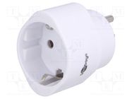 Adapter; Plug: with earthing; Input: JAPAN,USA; Out: EU Goobay