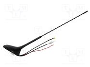 Antenna; car top; 0.41m; AM,FM,GPS; Citroën,Opel,Peugeot; black PER.PIC.