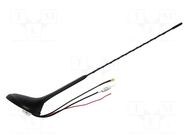 Antenna; car top,automotive; 0.41m; AM,FM,GPS; black PER.PIC.